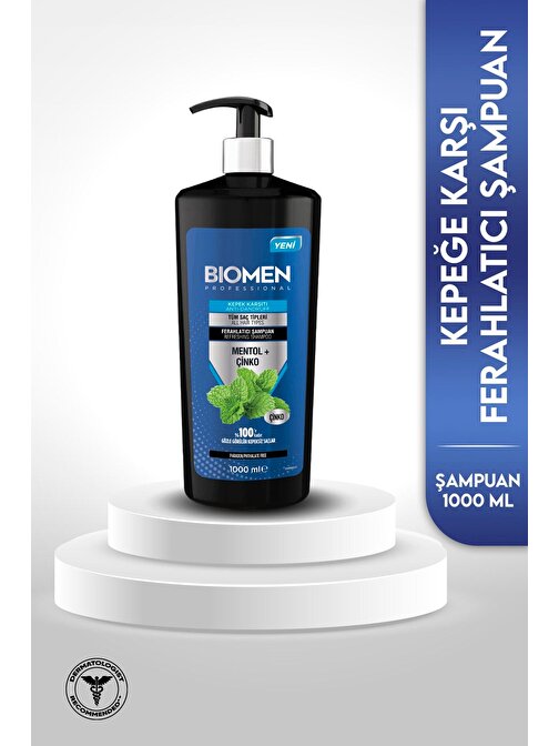 Biomen Mentol - Çinko Kepek Karşıtı Ferahlatıcı Şampuan