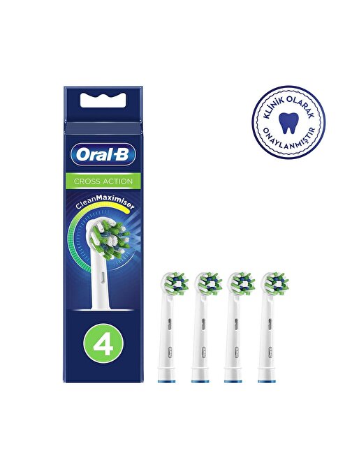 Oral-B Cross Action Maximiser Şarjlı Diş Fırçası 4'lü Yedek Başlık