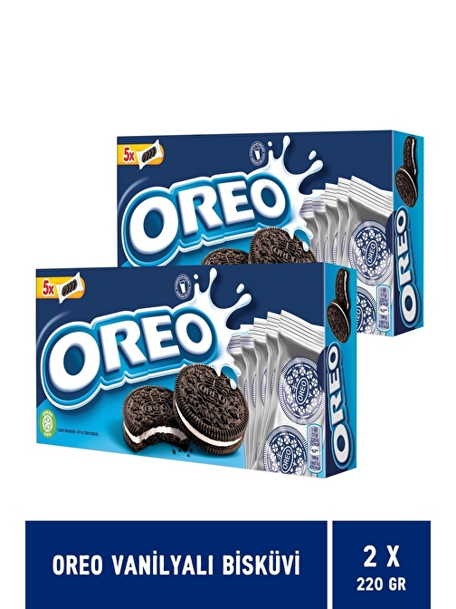 Oreo Vanilyalı Bisküvi 220 gr x 2 Adet