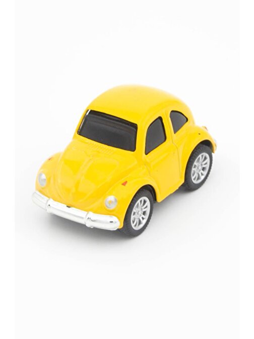 Nostaljik Metal Çek Bırak Araba Mini Sarı Otomobil