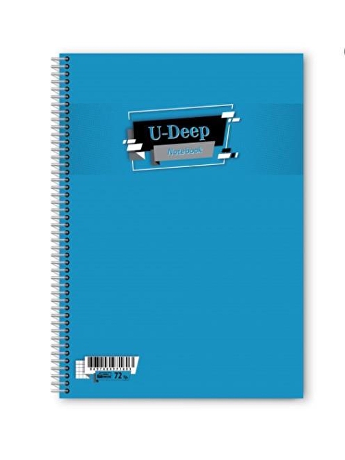 Umut Defter A4 Spiralli Telli Defter 72 Yaprak Çizgili Mavi