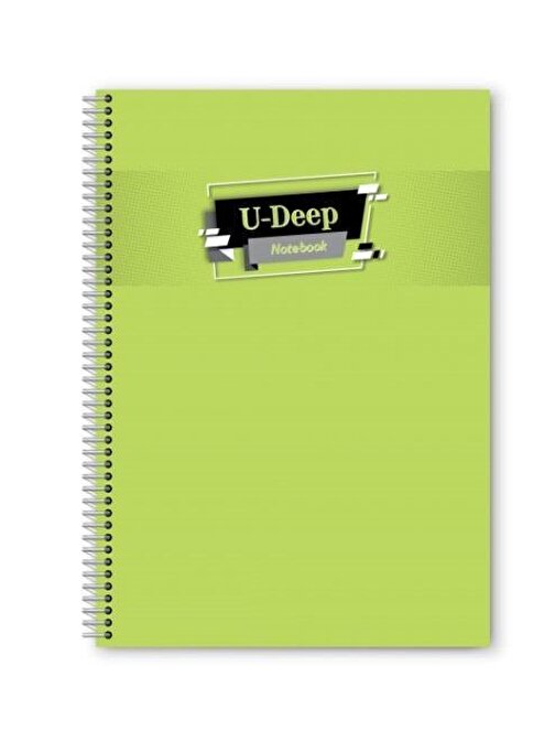 Umut Defter A4 Spiralli Telli Defter 72 Yaprak Çizgili Açık Yeşil