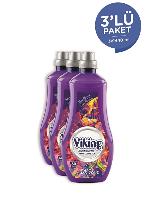 Viking Allstar Konsantre Çamaşır Yumuşatıcısı 1440 ml 3 Adet