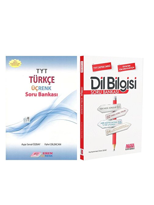 Akm Kitap Esen Üçrenk TYT Türkçe ve AKM Dil Bilgisi Soru Bankası Seti 2 Kitap