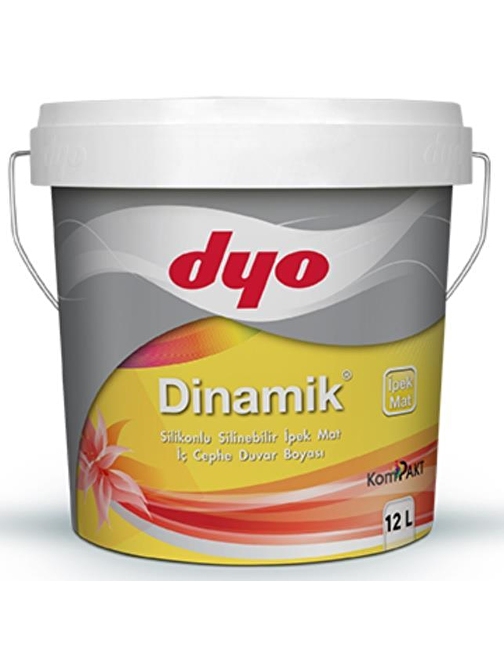 Dyo Dinamik Silikonlu İpek Mat İç Cephe Boyası 12 Lt