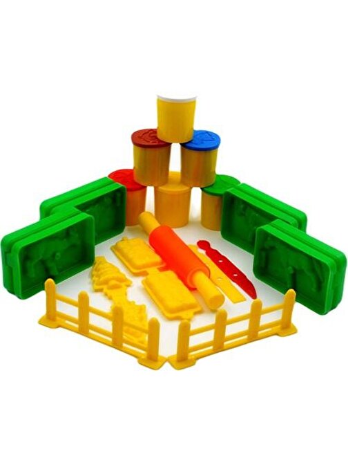 Bu-Bu BUBU-OH0013 Oyun Hamuru Seti 3D Çiftlik L