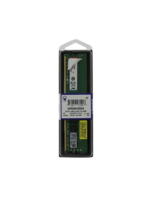 Kingston 8 GB CL19 DDR4 1x8 2666 MHz Ram