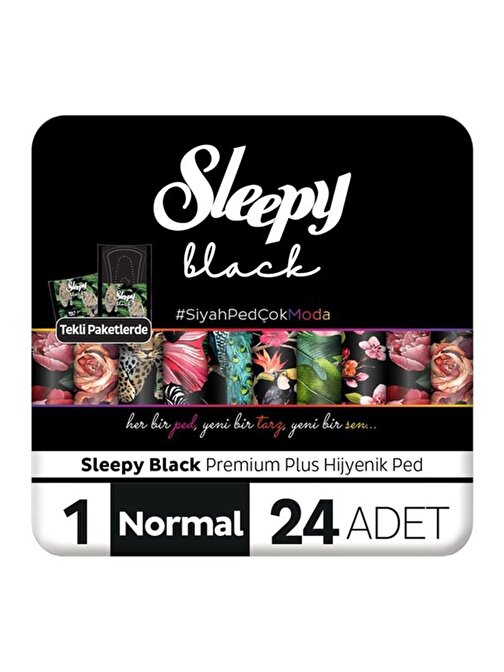 Sleepy Black Premium Plus Normal Hijyenik Ped 24 Adet