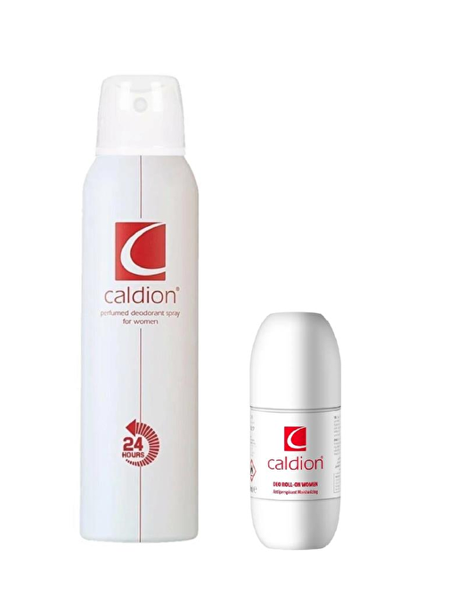 Caldion Kadın Deodorant 150 Ml + Roll-On 50 Ml Kadın 2 'Li Set