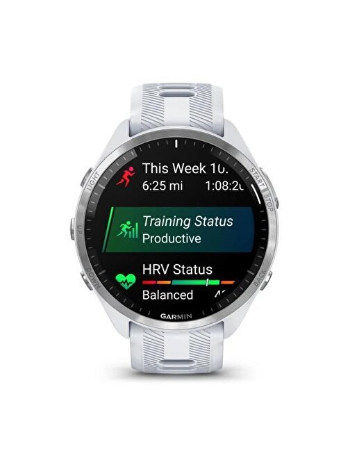 Garmin Forerunner 965 Android - iOS Uyumlu Titanyum Kasa Akıllı Saat Beyaz