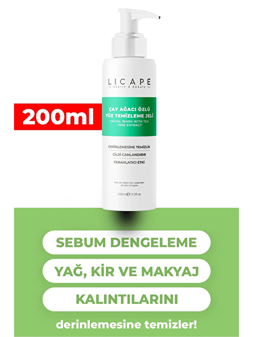 Licape Çay Ağacı Özlü Yüz Temizleme Jeli 200ml