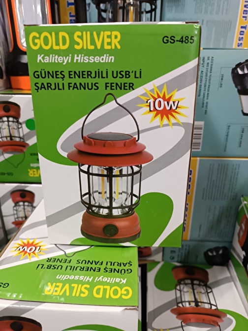 Gold Silver Gold Silver Gs 485 Nostajik Işıldak Fanus Şarjlı Kısa Menzilli El Feneri