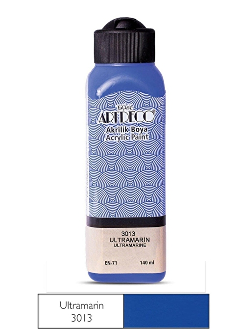 Artdeco Su Bazlı Akrilik Boya 140 Ml Şişe 1 Adet Ultramarine