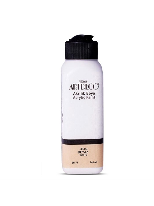 Artdeco Su Bazlı Akrilik Boya 140 Ml Şişe 1 Adet Beyaz