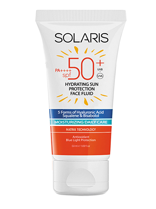 Solaris Tüm Cilt Tipleri İçin Nemlendirici Akışkan Güneş Kremi Spf50+ 50 ml