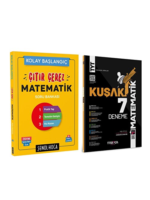 Akm Kitap Şenol Hoca Çıtır Çerez Matematik ve Marka Kuşak Deneme Seti 2 Kitap