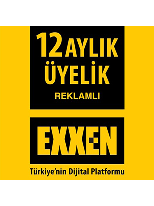Exxen 12 Aylık Reklamlı Üyelik Paketi - Dijital Abonelik