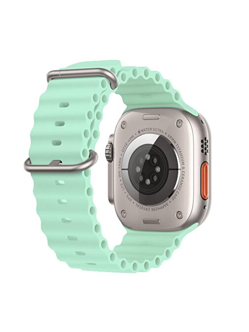 E2M Apple Watch 42 - 44 - 45 - 49 mm KRD28 Ocean Akıllı Saat Kordonu Yeşil