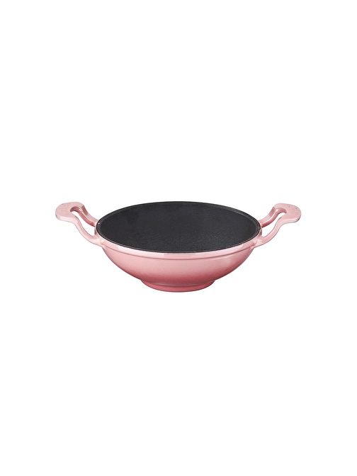 Lava Döküm Mini Wok Yekpare Kulplu Çap(Ø)16cm.