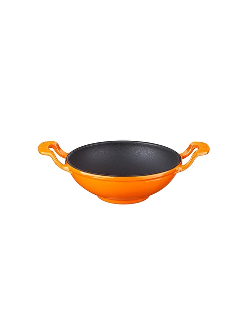 Lava Döküm Mini Wok Yekpare Kulplu Çap(Ø)16cm.