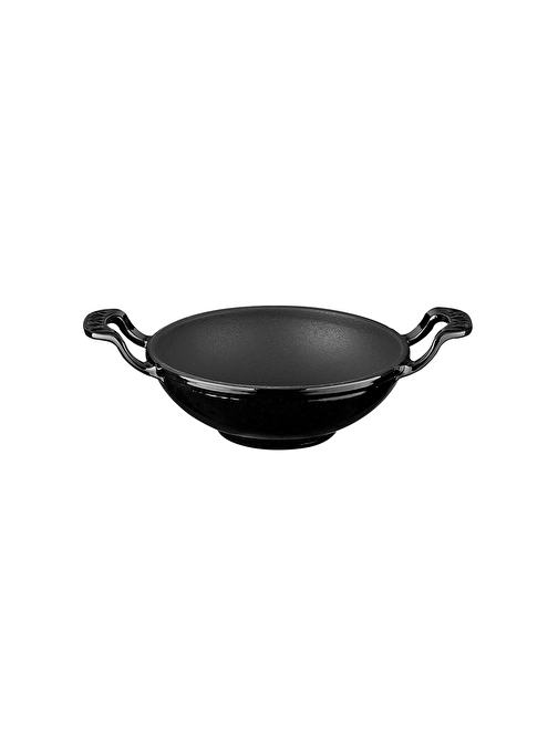 Lava Döküm Mini Wok Yekpare Kulplu Çap(Ø)16cm.