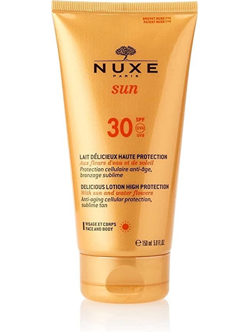 Nuxe Sun Lait Delicieux Protection Spf30 Güneş Koruyucu Yüz Ve Vücut Sütü 150 ml