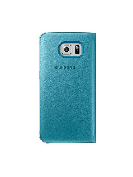 Samsung Samsung Galaxy S6 Orjinal S-View Cover (Deri Görünümlü) - Mavi EF-CG920PLEGWW