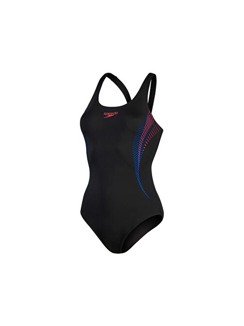 Speedo Plmt Msbk Af Black/Red Kadın Yüzücü Mayosu 8-00305814836 Siyah Siyah 34