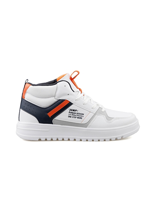 Jump 27430 B White Navy Orange Erkek Günlük Ayakkabı 27430-B-WHITE-NAVY-ORANGE Beyaz 44