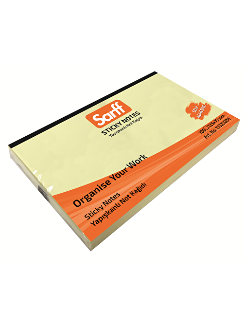 Sarff Dikdörtgen Post-it -  Not Kağıdı Sarı 125x75 mm 100 Yaprak