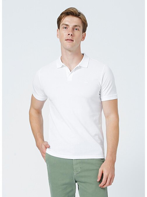 Lee Polo Yaka Açık Beyaz Erkek T-Shirt L211810102_Polo T-shirt