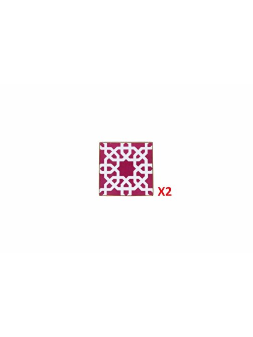 Porland Morocco Fuşya Bardak Altlığı 10X10Cm 2'Li 04Ap021651