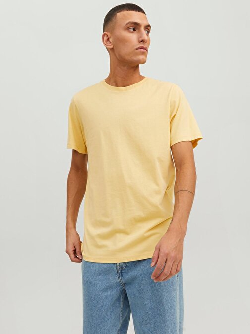 Jack&Jones Slim Fit Sarı Erkek T-Shirt 12156101