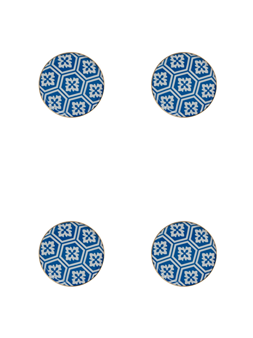 Porland Morocco Desen Mavi Düz Tabak 20Cm 4'Lü 04Ap018855