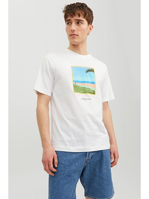 JORTULUM LANDSCAPE TEE SS Beyaz Erkek Kısa Kol T-Shirt