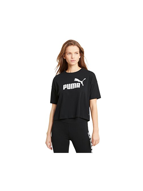 Puma Ess Cropped Logo Tee Kadın Günlük Tişört 58686601 Siyah M