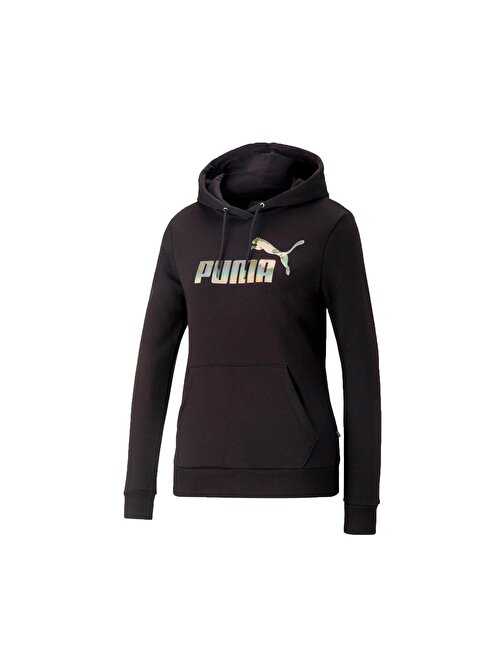 Puma Ess Nova Shine Hoodie Kadın Günlük Sweatshirts 67444901 Siyah Siyah Xs