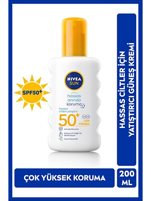 Nivea Sun Spf 50+ Hassas Koruma Güneş Spreyi 200 ml