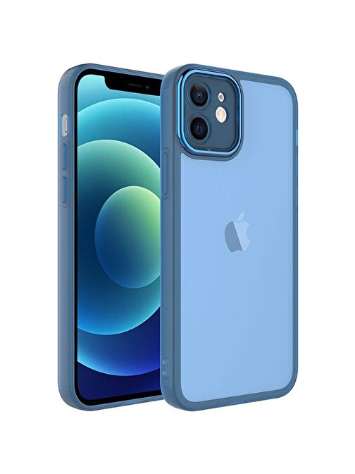 Gpack Apple iPhone 11 Kılıf Post Transparan Silikon Renkli Nikelaj Tuşlu