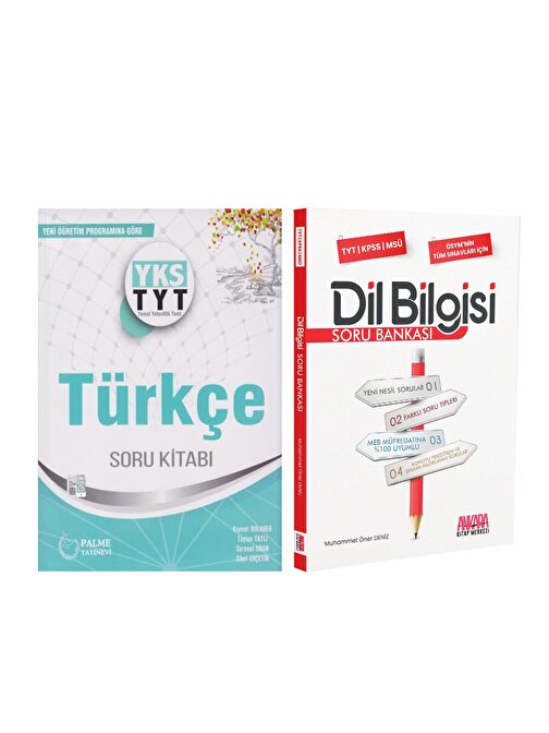 Akm Kitap Palme TYT Türkçe ve AKM Dil Bilgisi Soru Bankası Seti 2 Kitap