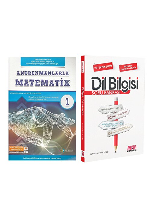 Akm Kitap Antrenmanlarla Matematik 1 ve AKM Dil Bilgisi Soru Bankası Seti 2 Kitap