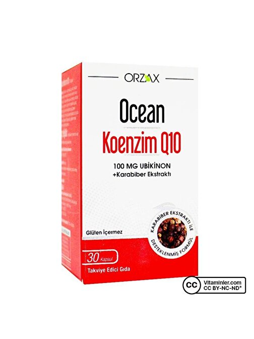 Orzax Ocean Koenzim Q10 Takviye Edici Gıda 30 Kapsül