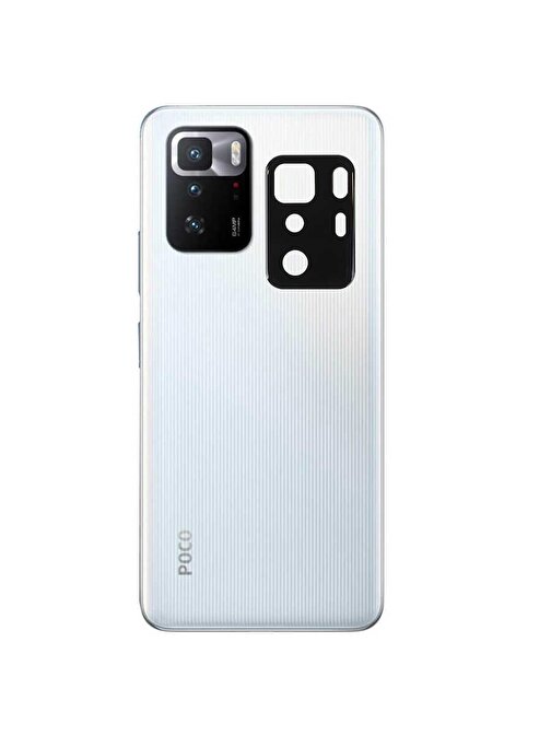 Coverzone Xiaomi Poco X3 Gt Tam Kaplayan Z-Panoply 3D Kamera Lens Koruyucu Siyah