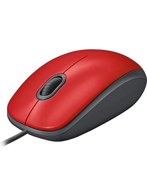 Logitech M110 Sessiz Kablolu 3D Kırmızı Optik Mouse