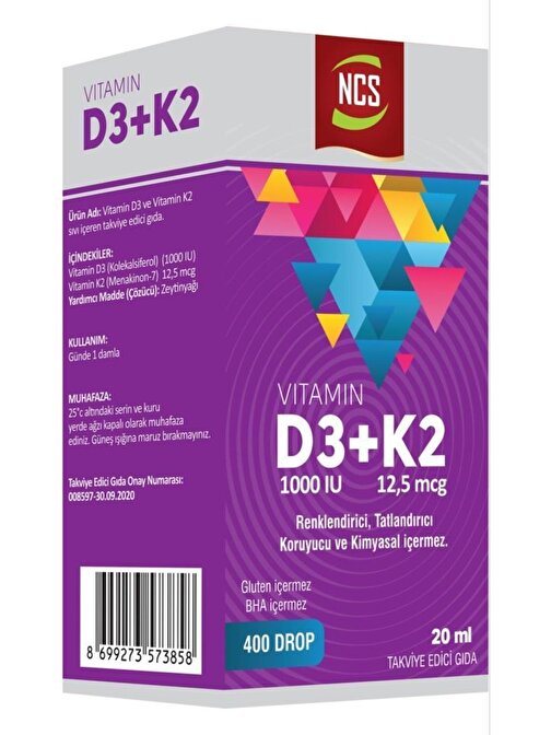 Ncs Vitamin D3+K2 20 Ml