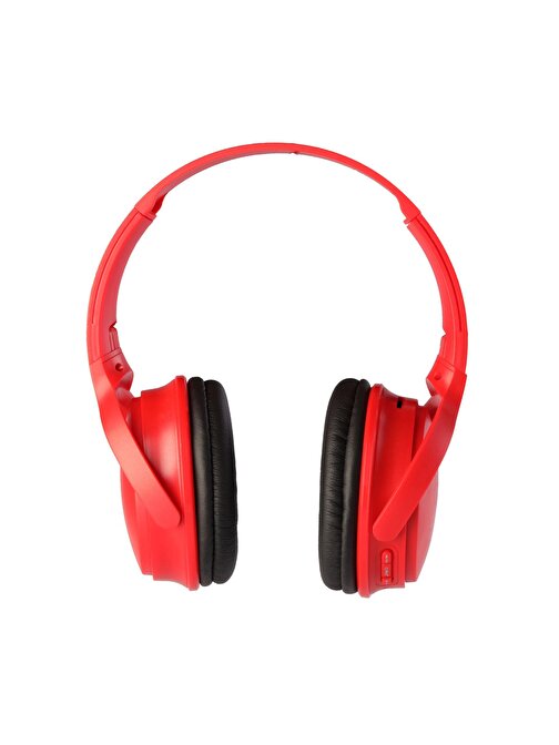 Mf Product 236 Kablosuz Silikonlu Kulak Üstü Bluetooth Kulaklık Kırmızı