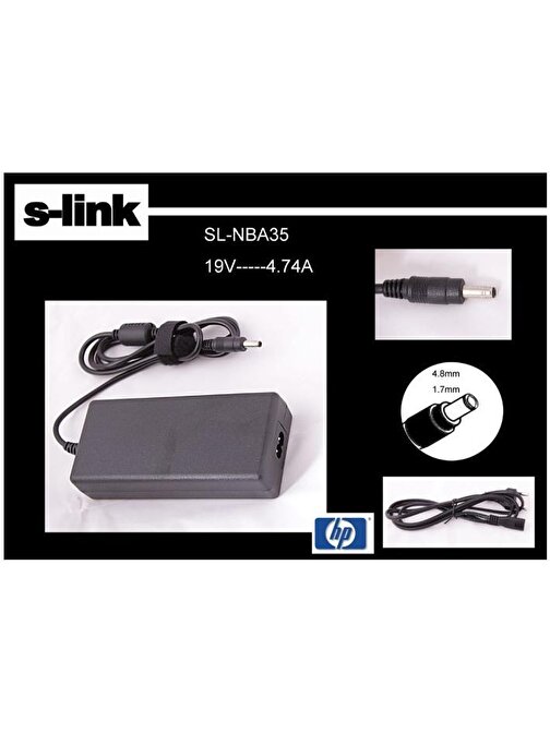 S-Link SL-NBA35 19v 4.74a 4.8-1.7 Bullet Notebook Adaptörü