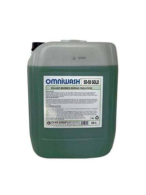 Omniwash Sd-58 Gold Endüstriyel Sıvı Bulaşık Makine Parlatıcı 20 lt