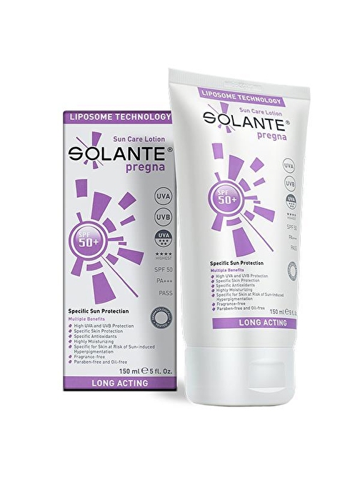 Solante Pregna Spf 50+ 150 ml Gebelik Dönemi İçin Özel Güneş Koruyucu