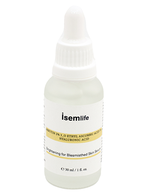 İsemlife Aydınlatıcı&Cilt Tonu Eşitleyici Serum 30 ml(Arbutın 2% Ascorbıc Acıd +Hyaluronıc Acıd%3)